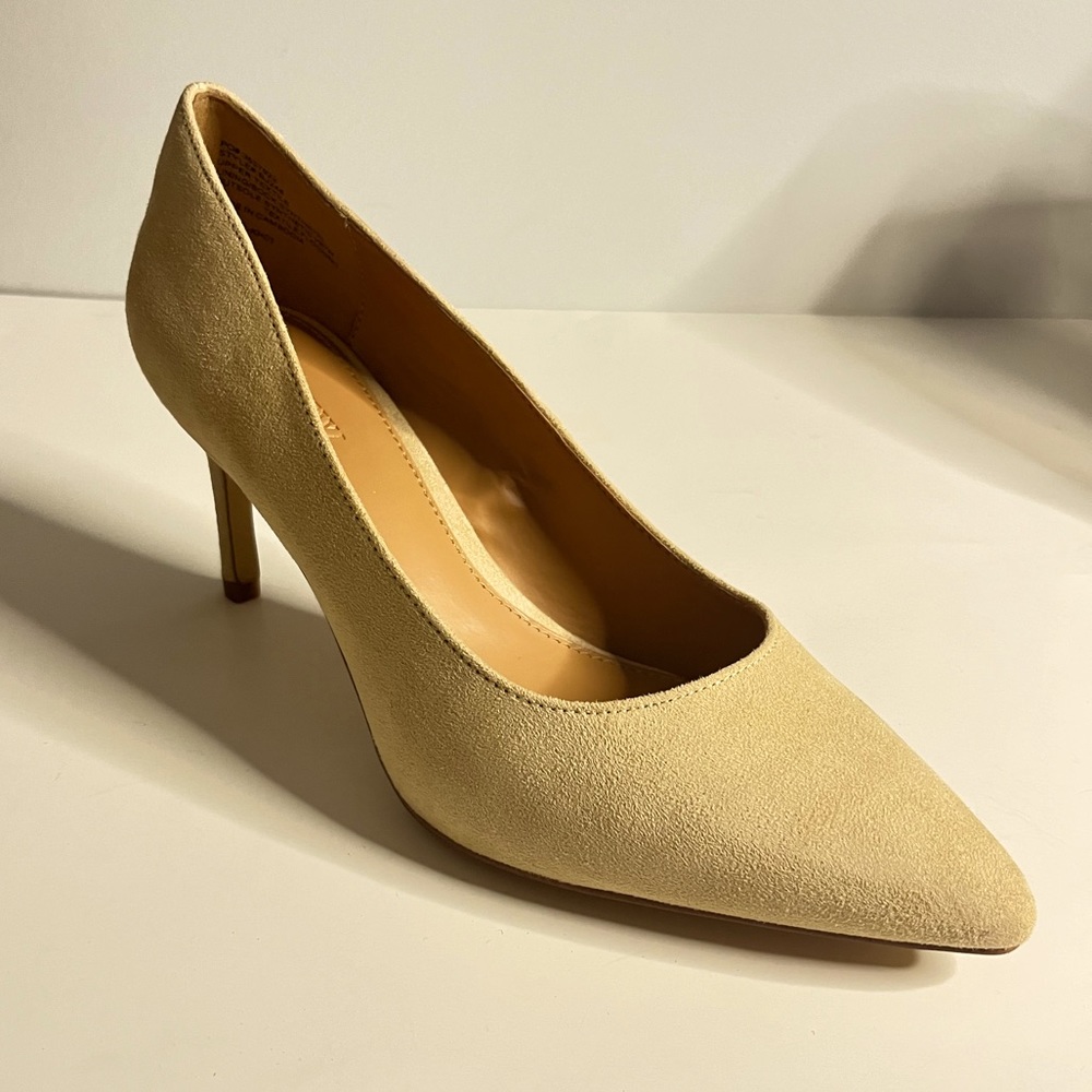 j crew suede camel colored pumps NEW size 7.5